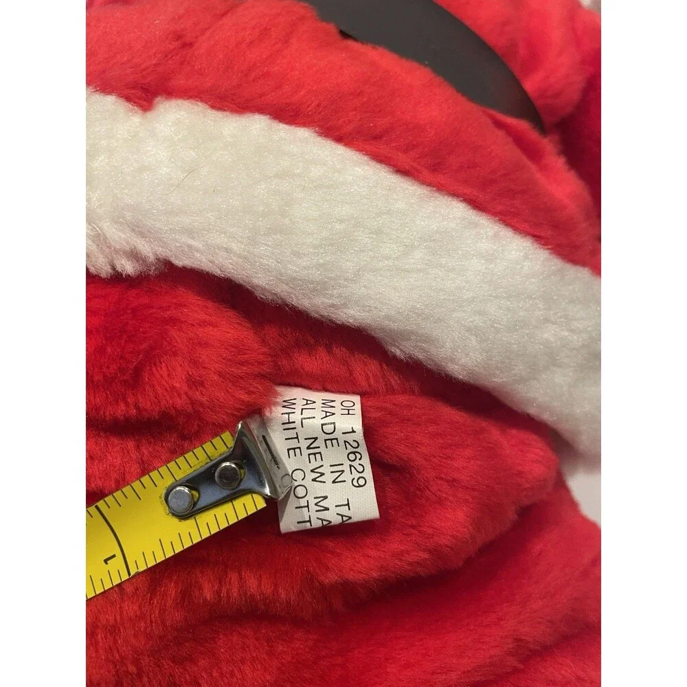 Vintage LARGE SANTA CLAUS plush doll stuffed rubber face vintage retro